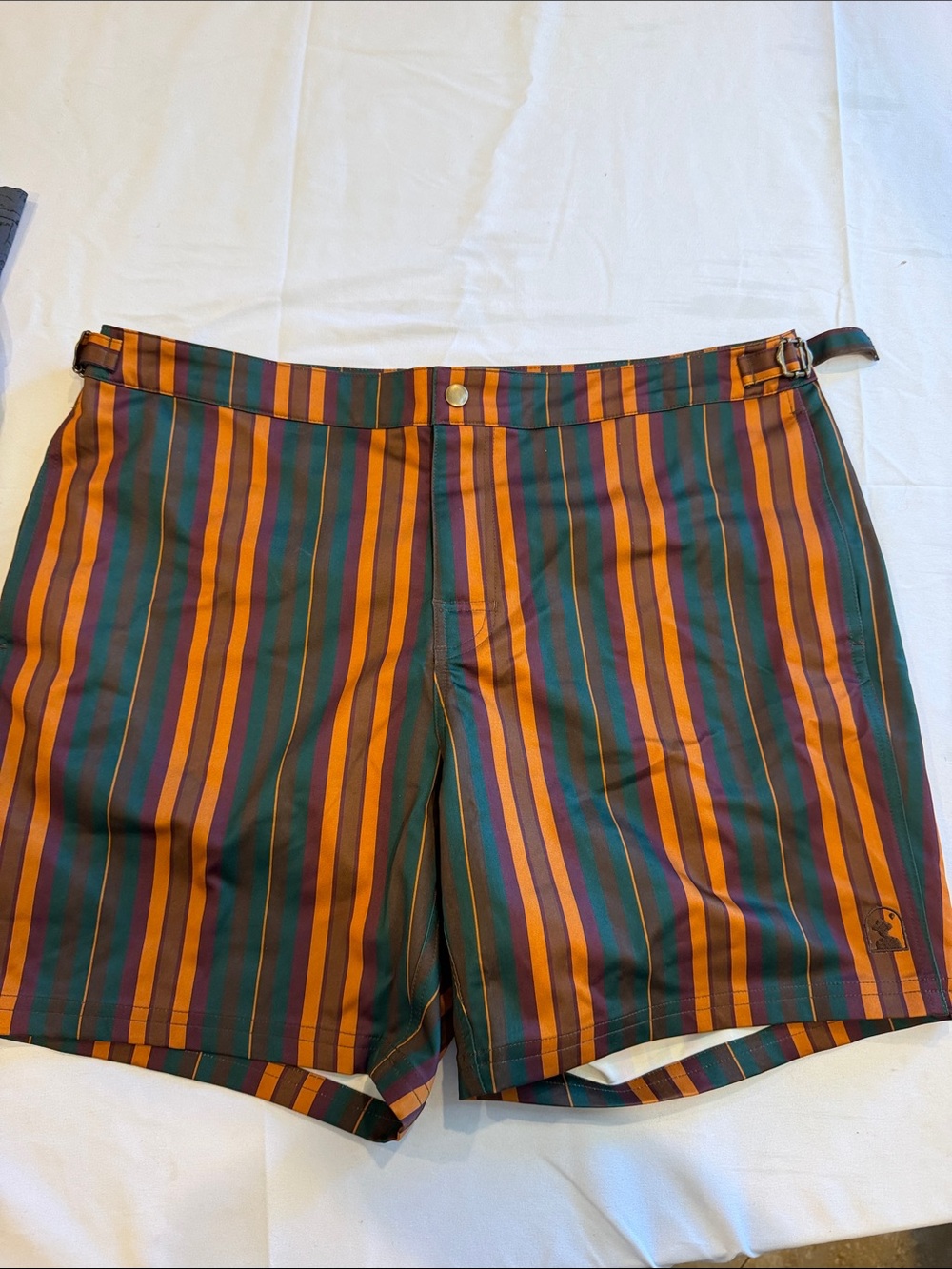 T0309208 Dandy Del Mar Mallorca Shorts Deep teal brown and sunset Sz 36